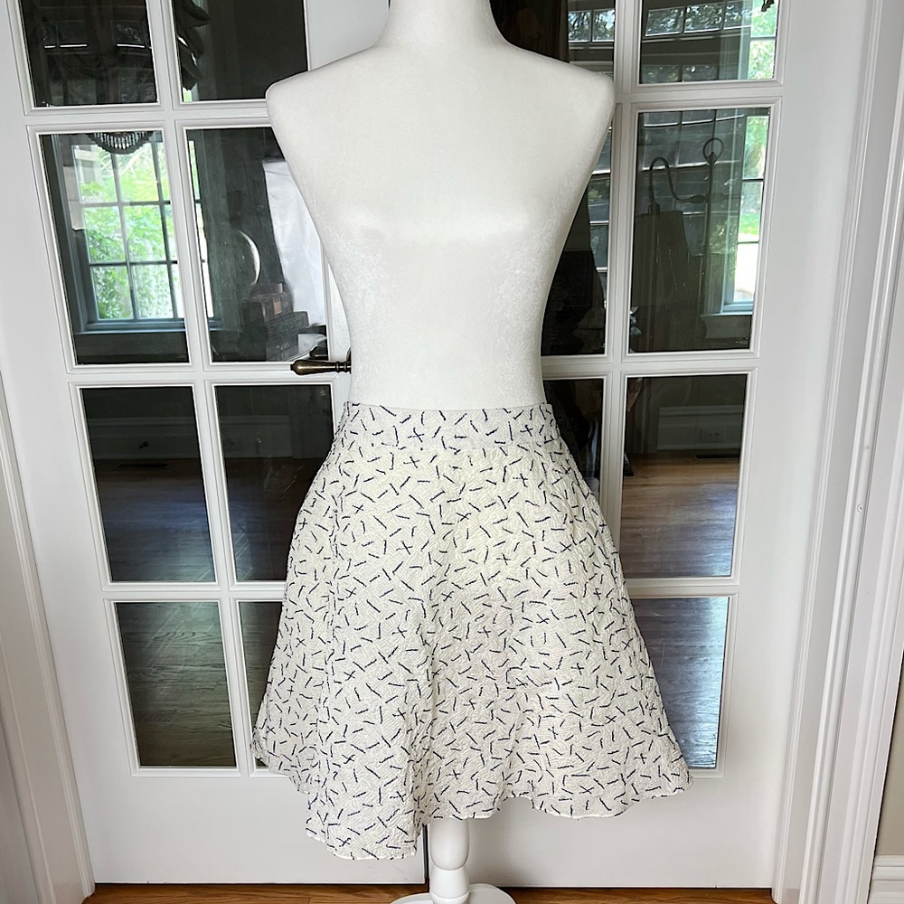 J.W. Anderson Crinkled Silk A-Line Skirt